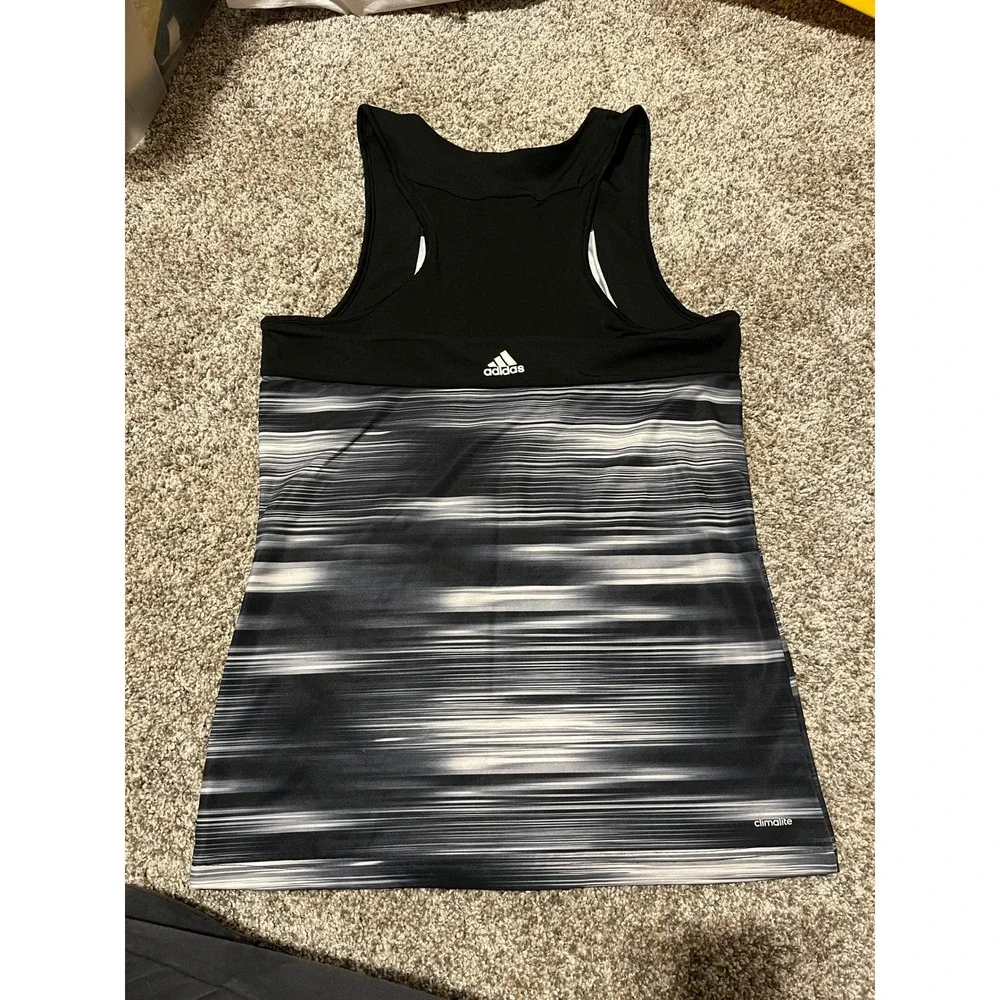 Adidas Youth Response Tennis Set Tank Top Skort Black White Grey XL 14-15